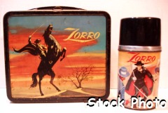 Zorro Lunch Box w/ Thermos © Aladdin 1958